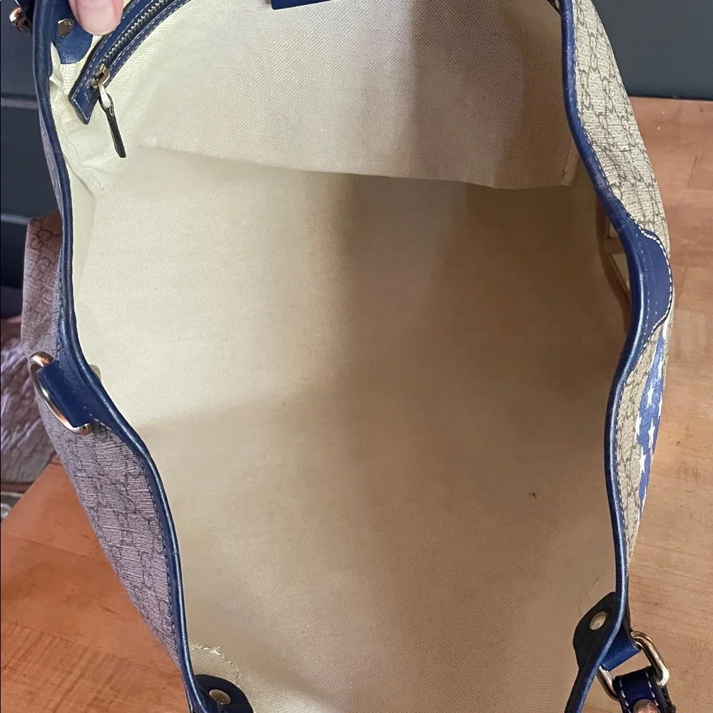 FOR CP ONLY! Gucci GG Monogram UNICEF Joy Patriotic American Flag Tote USA! - Picture 10 of 16